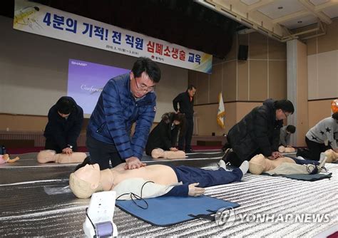 골든타임 지켜라동해시 전 직원 심폐소생술 교육 연합뉴스