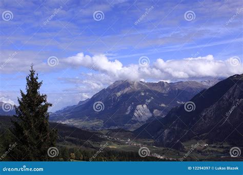 Swiss Alps scenery stock image. Image of tree, swiss - 12294397