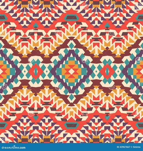 Seamless Colorful Navajo Pattern Stock Vector Illustration Of Peru