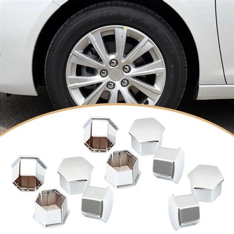 10Pcs Hexagonal Wheel Lug Nut Covers Bolts Covers Screw Protect Caps