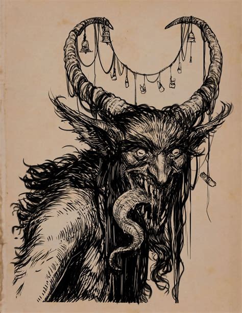 Krampus By Fesbra Dark Art Tattoo Horror Art Scary Art