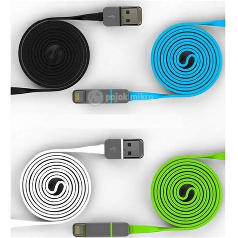 Jual Kabel USB Duo 2 In 1 Lightning Micro USB Kabel Data Charger