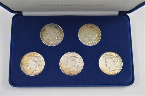 SILVER Coin Set Peace Dollar Collection Historic US Collection ...