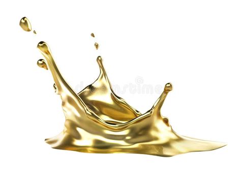 Splash Of Gold Isolated Stock Illustration Illustration Of Foam