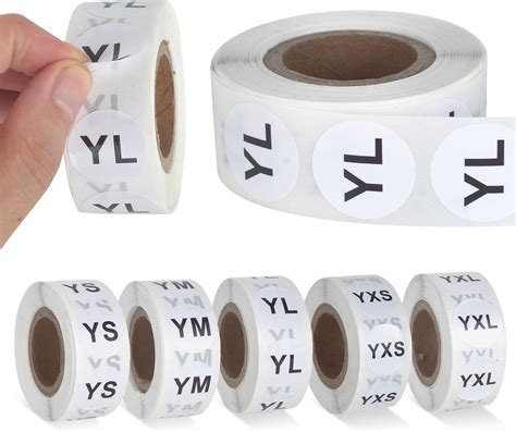 Amazon Pieces Youth Clothing Size Stickers Round Adhesive