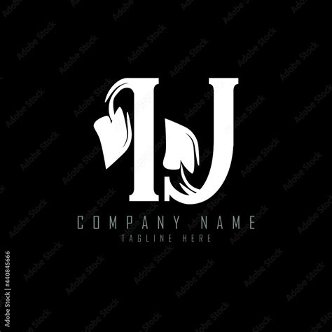 IJ Letter Logo Design IJ Letter With Leaf Shape IJ Creative Two