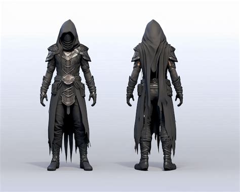 Premium AI Image | Mysterious 3D shadow ninja a stealthy assassin cloak ...