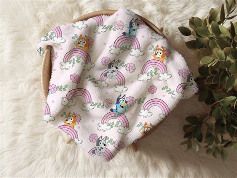Pink Boho Bluey Blanket for Girls Bluey Bedding Bluey Room - Etsy