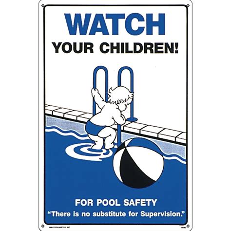 Poolmaster Residential or Commercial Swimming Pool Signs, Watch Your ...