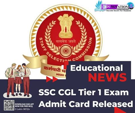 SSC CGL Tier 1 Exam Admit Card Released Edunovations