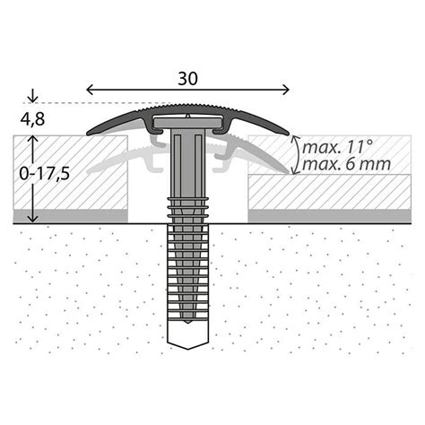 LOGOCLIC Übergangsprofil 201 Sahara 0 9 m x 30 mm Montageart