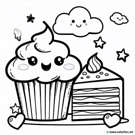 Dibujo Para Colorear De Postre Kawaii Para Imprimir Descargar O Imprimir De Forma Gratuita