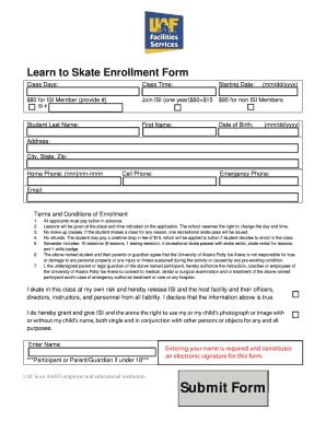 Iceskating Liability Waiver Fill Online Printable Fillable Blank