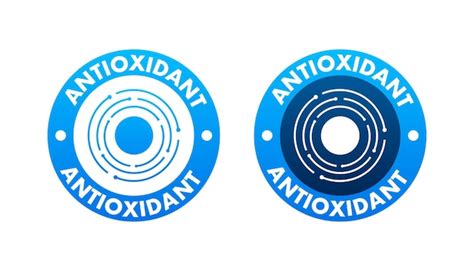 Premium Vector Antioxidant Blue Sign Label Vector Stock Illustration