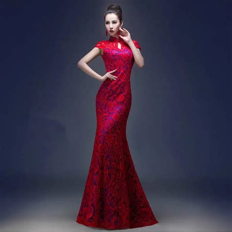 Bride Wedding Dress Backless Cheongsam Modern Chinese Traditional Dress