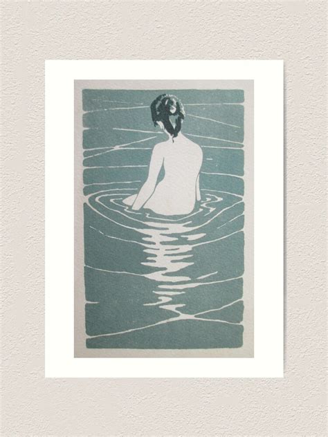 Female Nude Seated In Water By Ichijo Narumi C Art Print For Sale By Onodera Redbubble