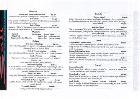 Menu At Salt Restaurant Emerald