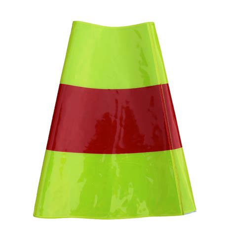 White PVC Prismatic Reflective Road Cone Sleeves For Safety Traffic