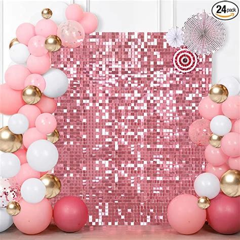 Square Shimmer Panels (Pack of 24) Glitter Bling Sequin Photo Backdrops ...