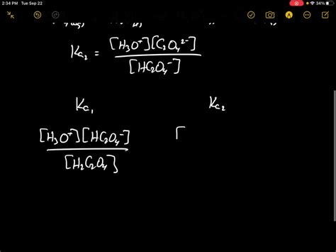 Solvedoxalic Acid Is A Relatively Weak Diprotic Acid Calculate The Equilibrium Constant For