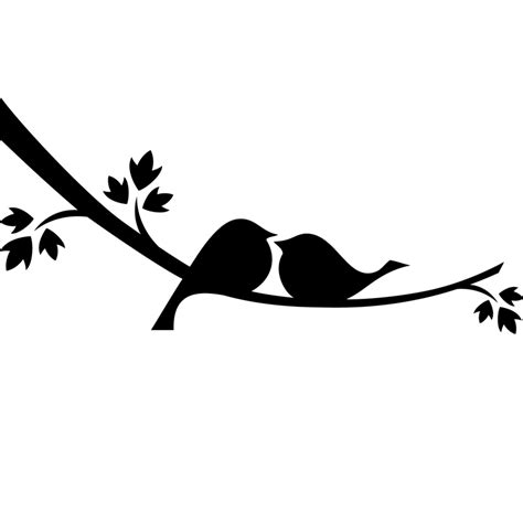 Sticker Muraux Pour Portes Sticker Oiseaux Amoureux Ambiance