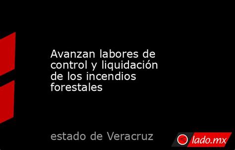 Avanzan Labores De Control Y Liquidación De Los Incendios Forestales