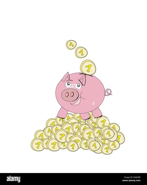 Piggy Bank Doodle Illustration Stock Vector Image Art Alamy