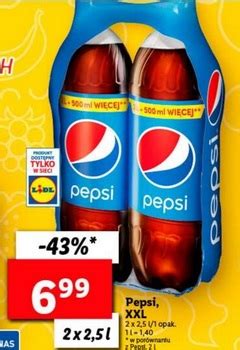 Lidl 2x Pepsi XXL w promocji za jedyne 6 99 zł