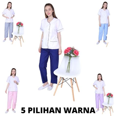 Jual Seragam Perawat Baju Seragam Suster 5 Pilihan Warna Lengan Pendek