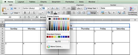 Color Coded Calendar In Excel | Calendar Template 2023