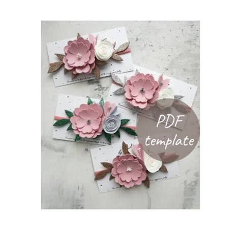 Flower Headband Pdf Printable Template for Hand Cutting DIY Floral ...