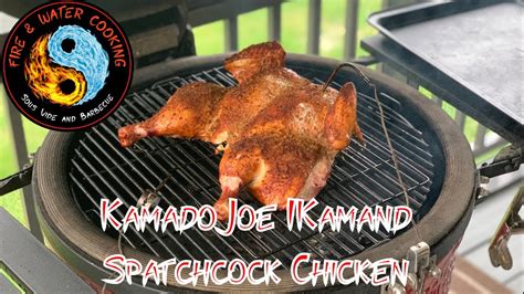 Spatchcock Chicken On The Kamado Joe Using The Ikamand Temperature Controller Youtube