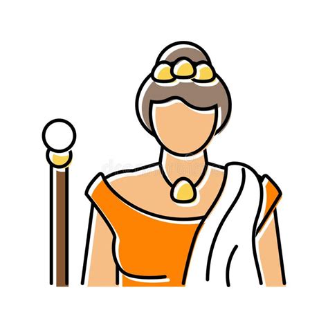 Hera Greek God Mythology Isometric Icon Vector Illustration Stock ...