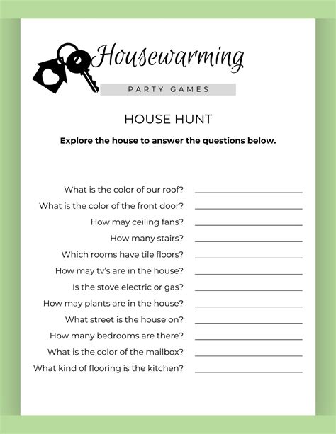 Printable Housewarming Party Games Bundle, New Home Party, Game Night