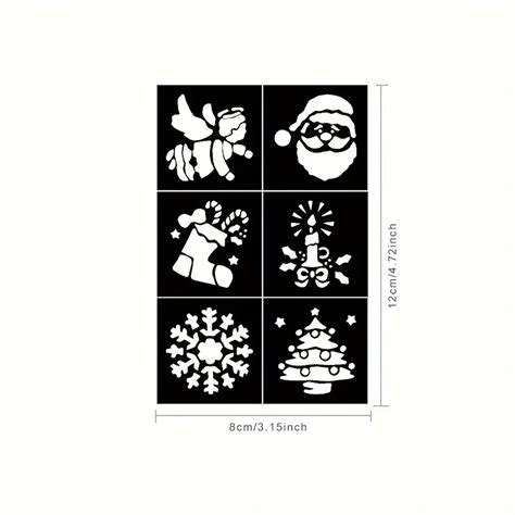 Christmas Tattoo Stencils Kit Glitter Tattoo Stencil Merry Temu Australia