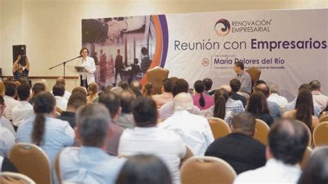 Presenta María Dolores Del Río compromisos con empresarios