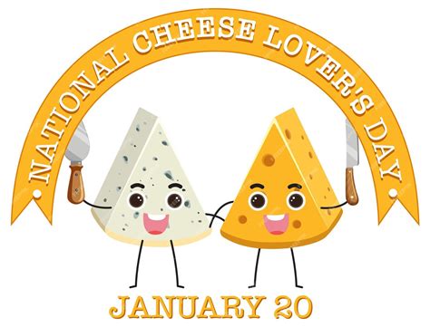 Bandera Del Logo Del Día Nacional De Los Amantes Del Queso Vector Gratis