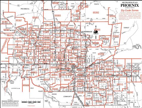 Arizona Zip Code Map Arizona Zip Code Map Arizona Postal Code