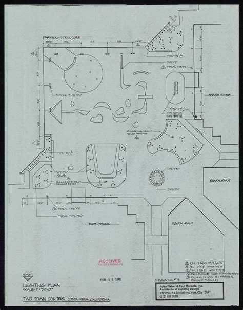 The Isamu Noguchi Archive Document Lighting Plan California