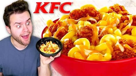 Trying Kfc Spicy Mac And Cheese Bowls Fast Food Taste Test Youtube