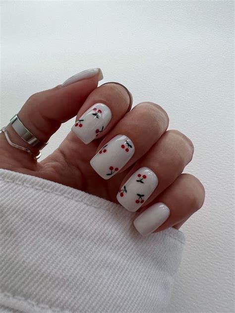 10 Cherry Nails Designs With Outstanding Aesthetic Artofit