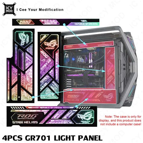 Pcs Rog Hyperion Gr Chassis Rgb Lighting Asus Panels Custom Gamers