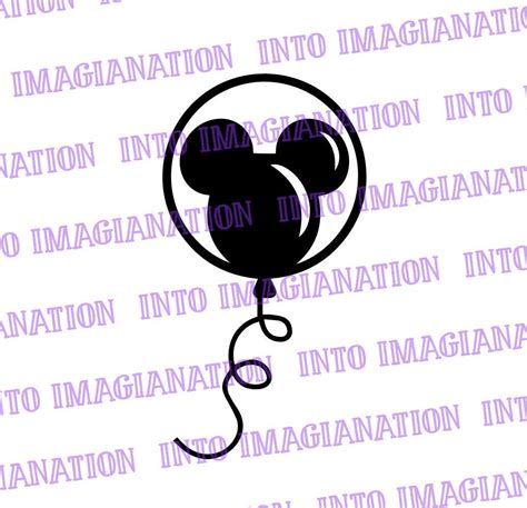 Mickey Mouse Single Balloon Svg Png Pdf Digital File Etsy Uk