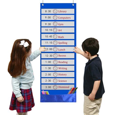 Tabla De Horario Diaria Suministros Escolares Tabla De Bolsillo Para