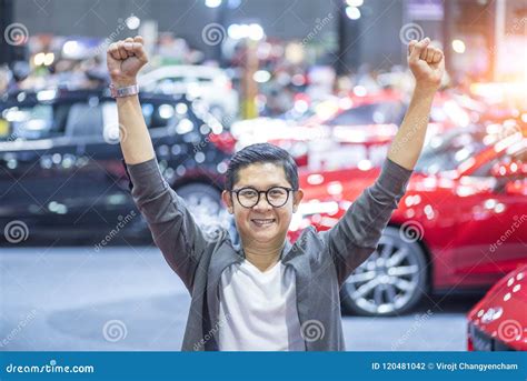 Handsome Man Happy With New Car Stock Photo Image Of Happy People