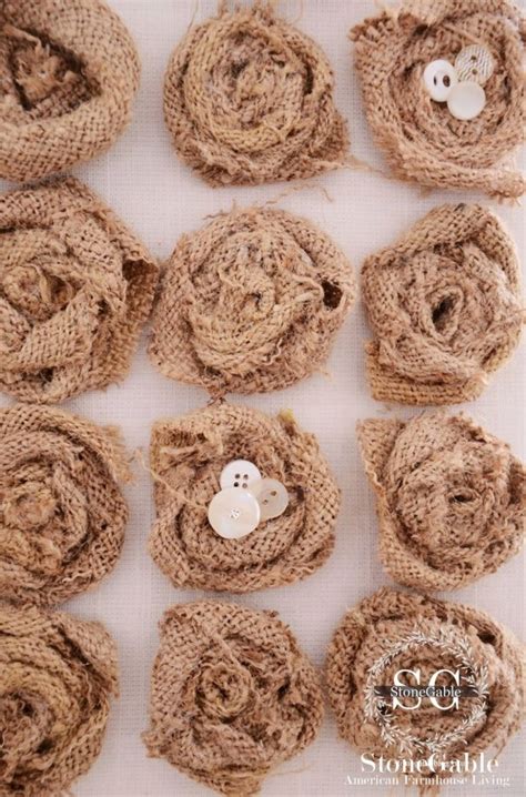 No Sew Burlap Posy Pillow Stonegable Burlap Burlap Flowers Flower