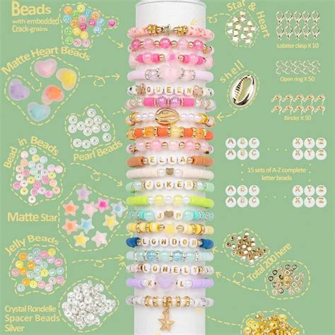 Boxes Clay Beads Bracelet Making Kit Pcs Beads For Jewelry