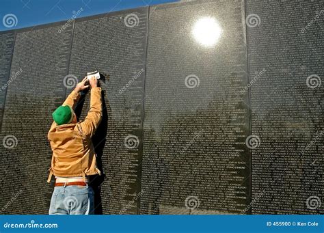 Vietnam Memorial Wall Rubbing Stock Photo - Image: 455900