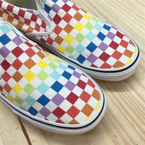 Vans Shoes Mens 12 Checkerboard Loafer Sneaker Multic… - Gem