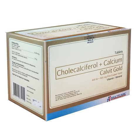 Calvit Gold Cholecalciferol Calcium 1 Film Coated Tablet Shopee